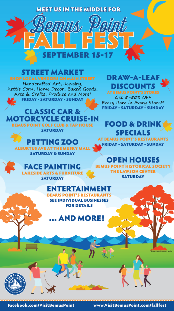 Bemus Point Fall Fest is Sept. 1517, 2023 Visit Bemus Point